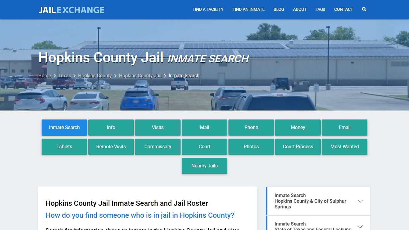 Inmate Search: Roster & Mugshots - Hopkins County Jail, TX